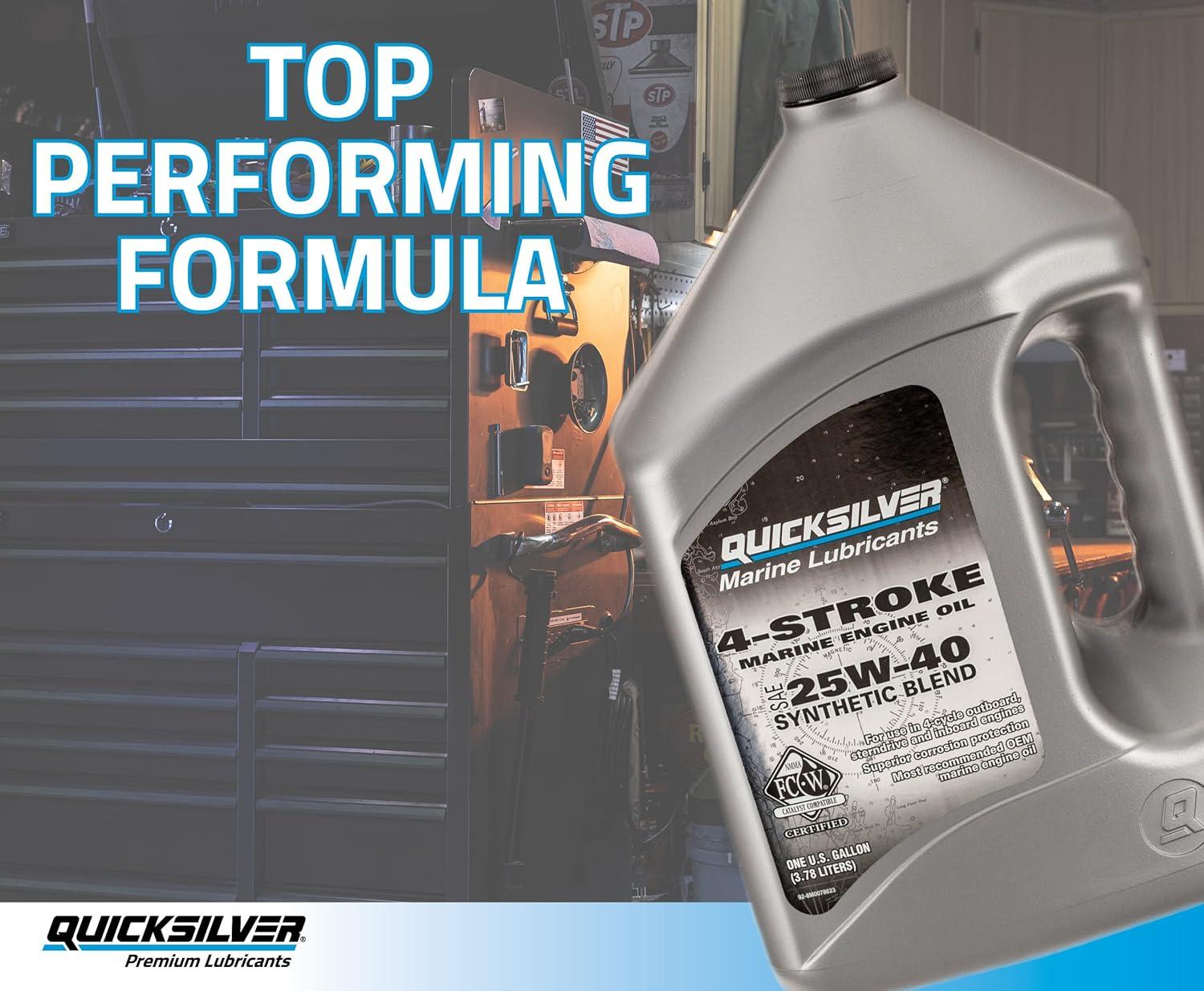 imageQuicksilver by Mercury Marine 25W40 Marine Engine OilSynthetic blend