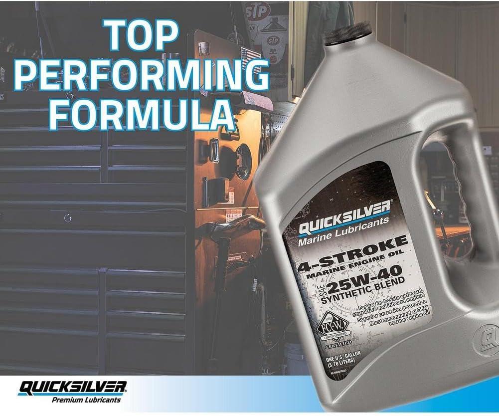 imageQuicksilver by Mercury Marine 25W40 Marine Engine OilSynthetic blend