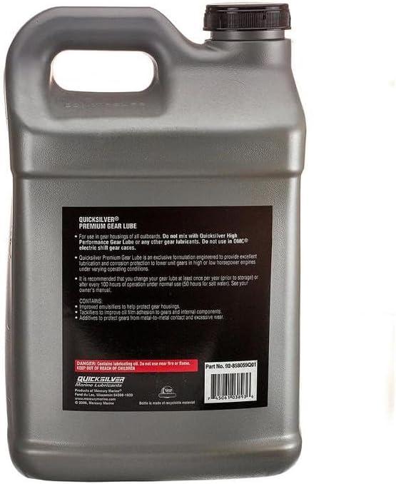 imageQuicksilver by Mercury Marine 80W90 Premium Gear Lube Marine Engine 9 Oz25 Gallon