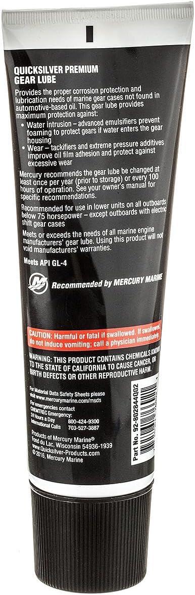 imageQuicksilver by Mercury Marine 80W90 Premium Gear Lube Marine Engine 9 Oz9oz