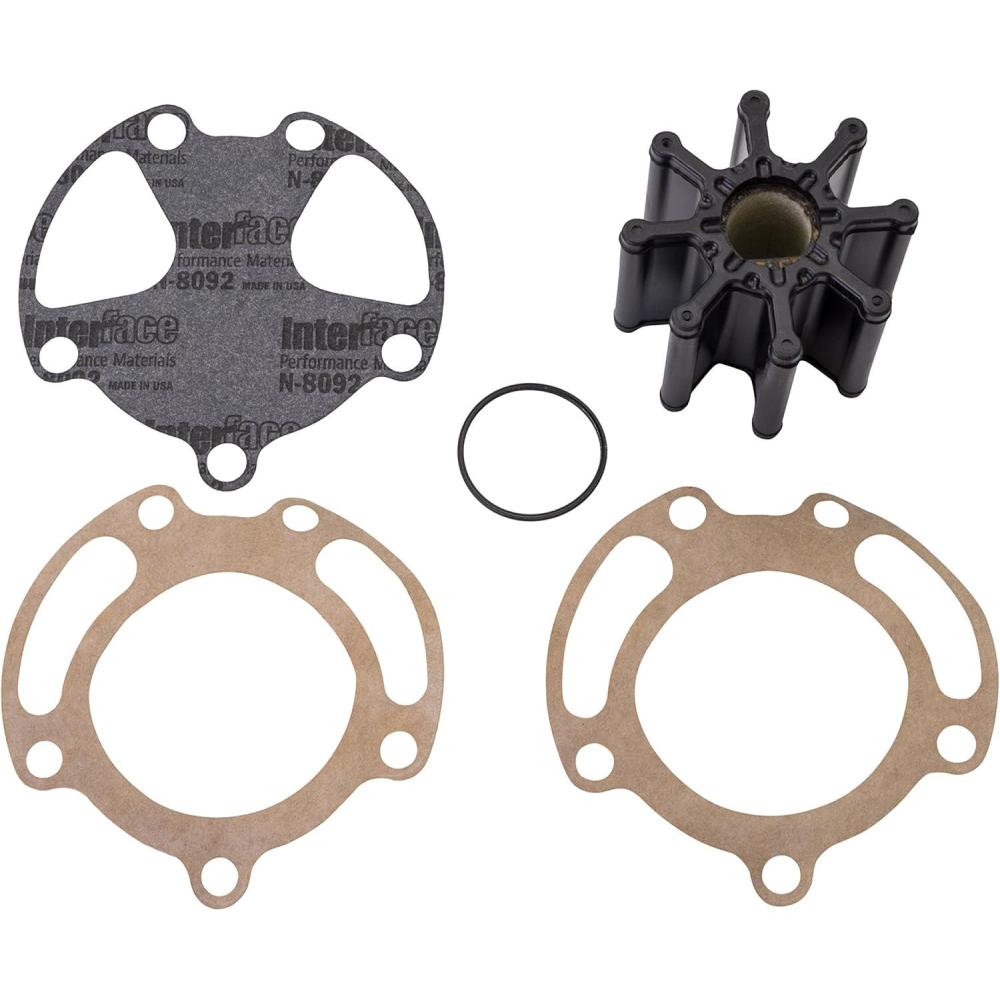 imageQuicksilver 59362A4 Sea Water Pump Impeller Replacement Kit for Bravo I II and III with TwoPiece Pump Body