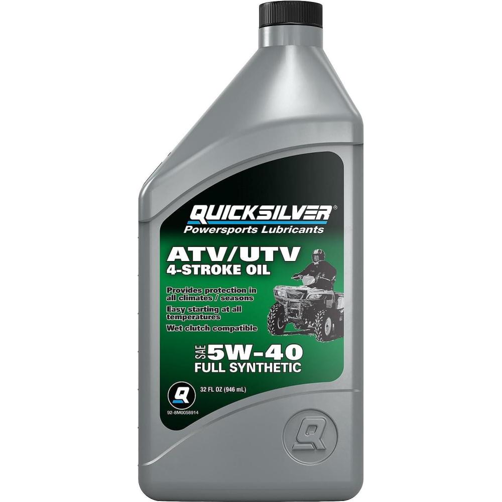 imageQuicksilver 5W40 Full Synthetic 4Stroke ATV Engine Oil 1 Quart