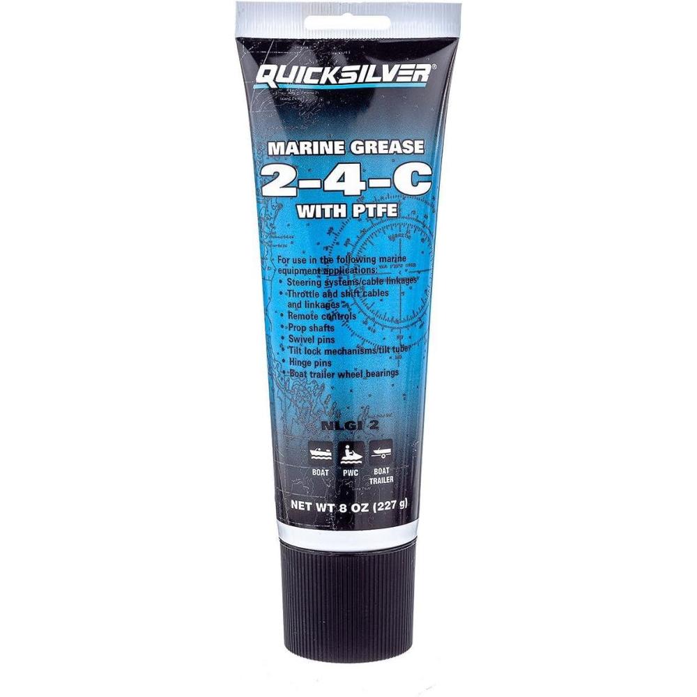 imageQuicksilver 802859Q1 24C Marine Grease with Teflon MultiPurpose Marine Lubricant  8 oz TubeUnspecified Pack of 12