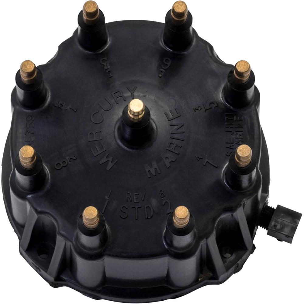 imageQuicksilver 805759Q01 Distributor Cap for Marinized V8 Engines by General Motors wThunderbolt IV and V HEI Ignition Systems