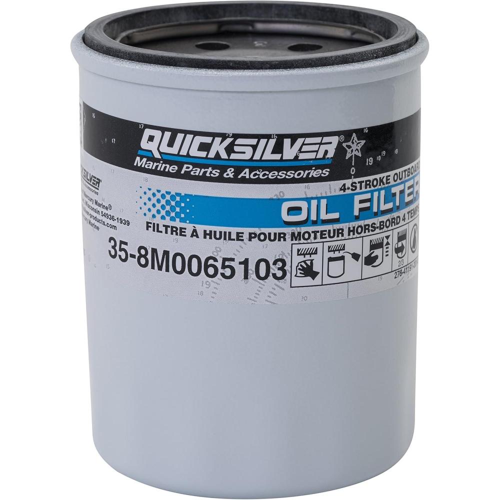 imageQuicksilver 8M0065103 Oil Filter for Mercury and Mariner 4Stroke Outboards 25115 Hp