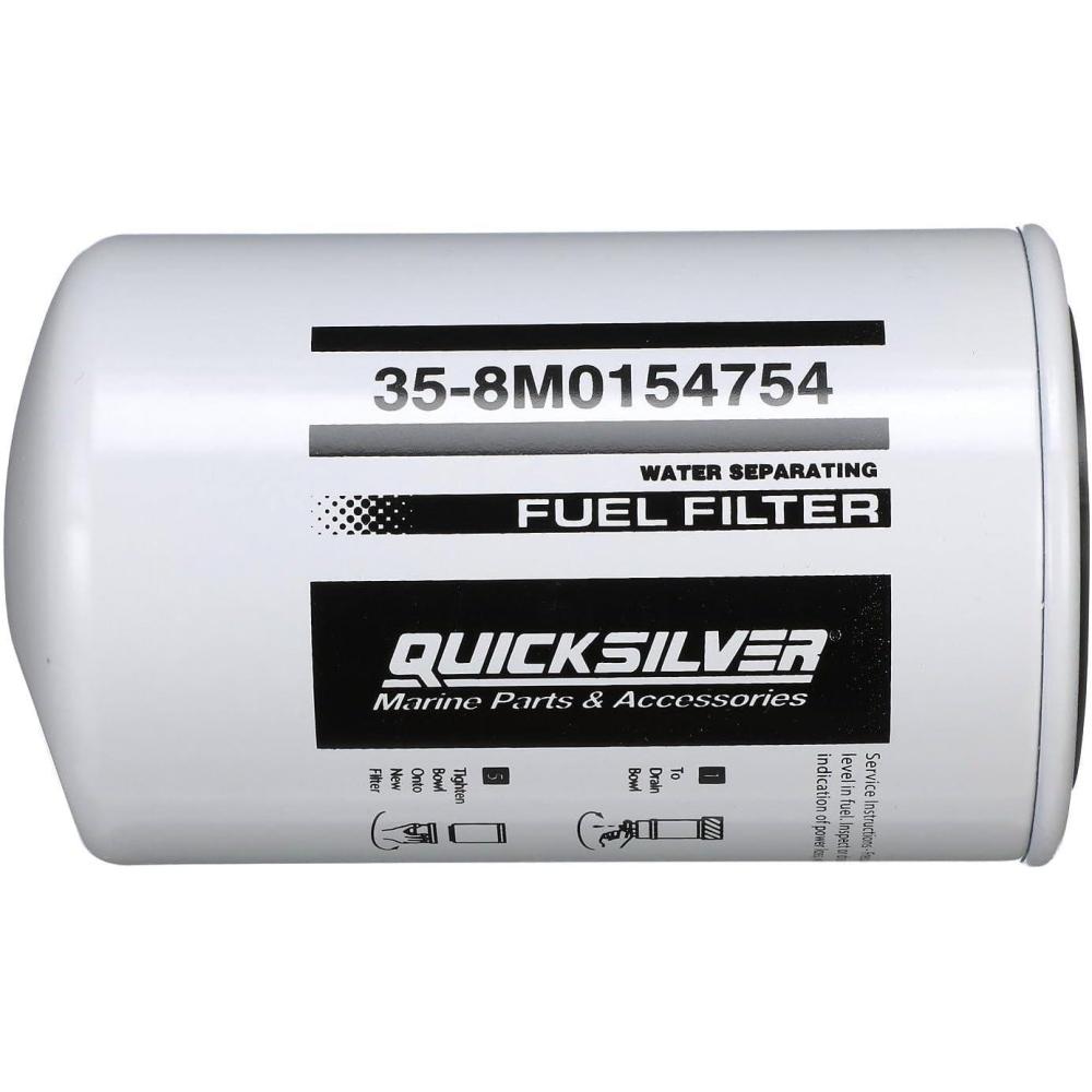 imageQuicksilver 8M0154754 Water Separating Fuel Filter for Select Yamaha 2Stroke and 4Stroke Outboards