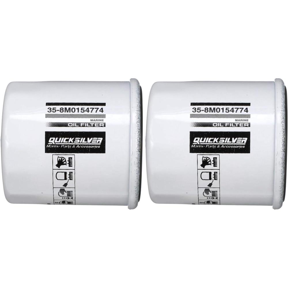 imageQuicksilver 8M0154774 20 Micron Oil Filter for Various Marine EnginesUnspecified Pack of 2