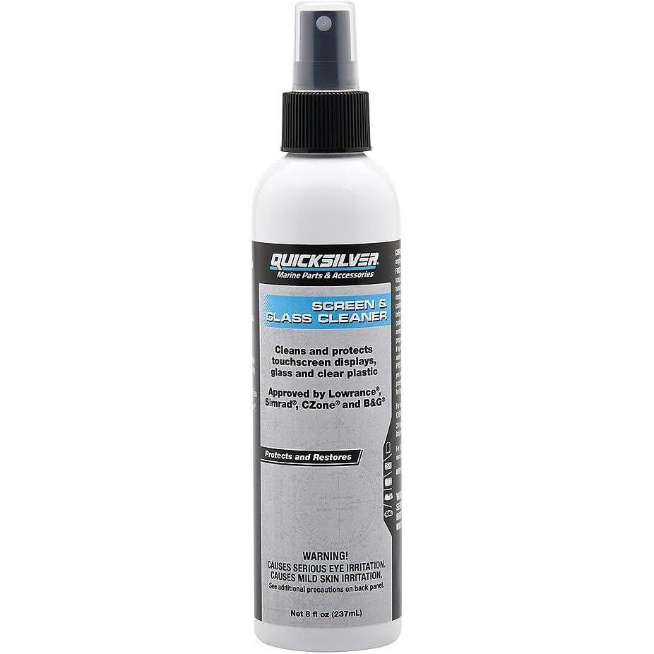 imageQuicksilver 8M0224418 Screen ampamp Glass Cleaner for Marine Electronics Windshields and Mirrors 8 ozScreen  Glass