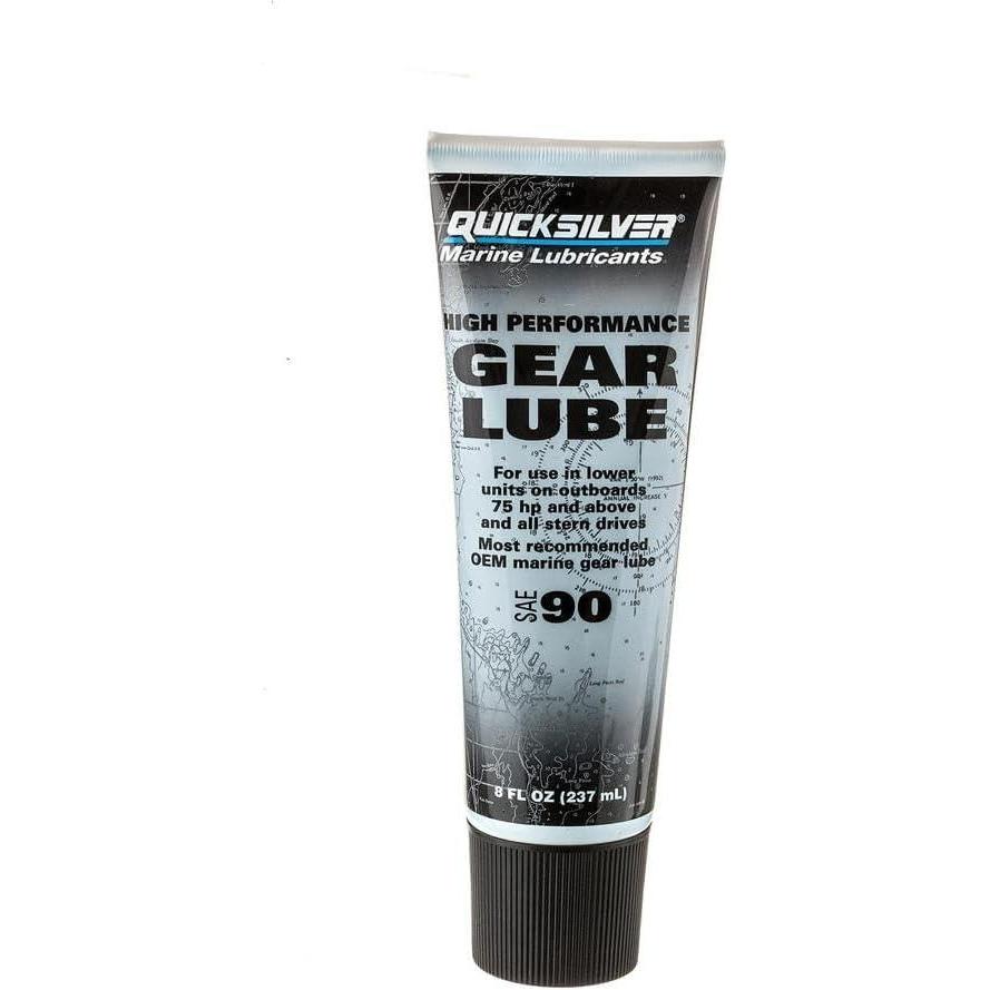imageQuicksilver High Performance SAE 90 Gear Lube for Mercury Outboards and MerCruiser Sterndrives 25 Gallon8oz