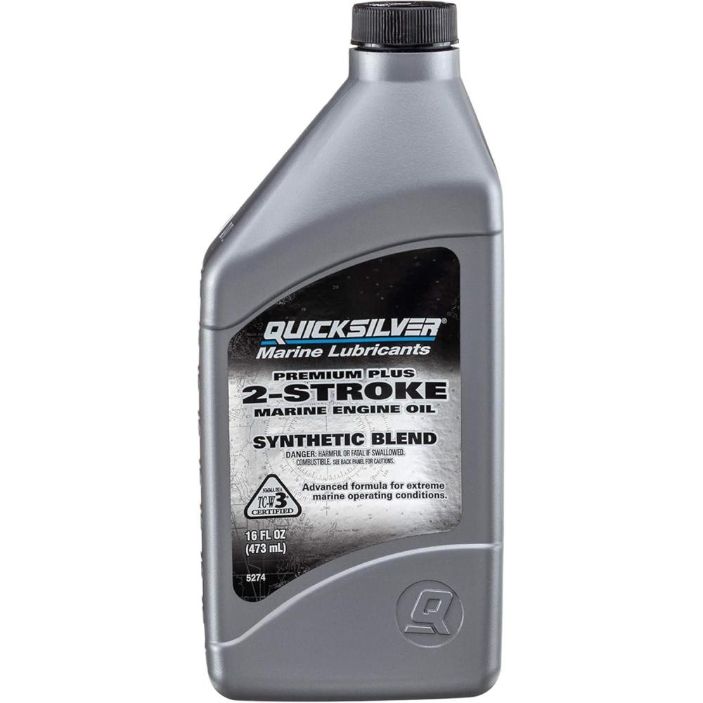 imageQuicksilver Premium Plus 2Stroke Synthetic Blend Marine Engine Oil 32ozPint