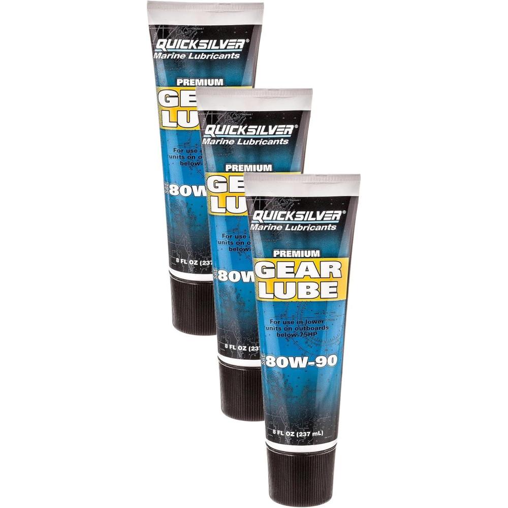 imageQuicksilver by Mercury Marine 80W90 Premium Gear Lube Marine Engine 9 Oz9oz Pack of 3