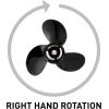 imageQuicksilver Black Diamond 3Blade Aluminum Propeller  For Mercury and MerCruiser Engines15 HP  20 HP Mercury FourStroke  99 CT 2005  Newer