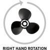 imageQuicksilver Black Diamond 3Blade Aluminum Propeller  For Mercury and MerCruiser Engines40 CT  125 HP Mercury