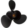imageQuicksilver Black Diamond 3Blade Aluminum Propeller  For Yamaha Honda Evinrude and Johnson Engines20 HP  30 HP Yamaha w10tooth Spline