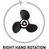 imageQuicksilver Black Diamond 3Blade Aluminum Propeller  For Yamaha Honda Evinrude and Johnson Engines20 HP  35 HP EvinrudeJohnson Most Models  Including ETEC