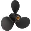 imageQuicksilver Black Diamond 3Blade Aluminum Propeller  For Yamaha Honda Evinrude and Johnson Engines8 HP  14 HP Various MakesModels wPin Drive