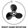imageQuicksilver Black Diamond 3Blade Aluminum Propeller  For Yamaha Honda Evinrude and Johnson Engines85 HP  140 HP EvinrudeJohnson V4