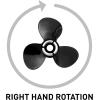imageQuicksilver Black Diamond 3Blade Aluminum Propeller  For Yamaha Honda Evinrude and Johnson Engines85 HP  140 HP EvinrudeJohnson V4