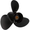 imageQuicksilver Black Diamond 3Blade Aluminum Propeller  For Yamaha Honda Evinrude and Johnson Engines99 HP  20 HP HondaYamaha w8tooth Spline