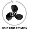 imageQuicksilver Black Diamond Bravo Two Propeller Black FinishQA1940R  19P  Right