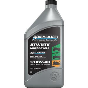 imageQuicksilver 10W40 Synthetic Blend ATV UTV Motorcycle Oil 1 Quart