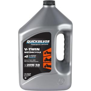 imageQuicksilver 20W50 Synthetic Motorcycle Oil 1 Quart1Gallon