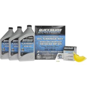 imageQuicksilver 25W40 Oil Change Kit for 4Stroke 40hp 50hp and 60hp Mercury Outboards
