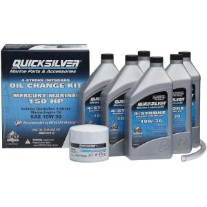 imageQuicksilver 4Stroke Oil Change Kit  for Mercury Outboard Engines  15 20 25 30 40 50 60 75 90 115 150 175 200 225 250 300 350 400 HP150 Hp
