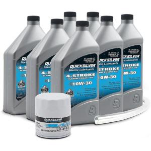 imageQuicksilver 4Stroke Oil Change Kit  for Mercury Outboard Engines  15 20 25 30 40 50 60 75 90 115 150 175 200 225 250 300 350 400 HP175200225250300 Hp