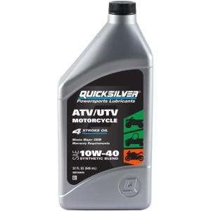 imageQuicksilver 8M0166408 10W40 Synthetic Blend ATVUTVMotorcycle Oil  1 Quart Qty 6