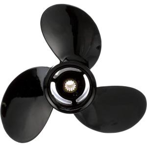 imageQuicksilver Black Diamond 3Blade Aluminum Propeller  For Mercury and MerCruiser Engines15 HP  20 HP Mercury FourStroke  99 CT 2005  Newer