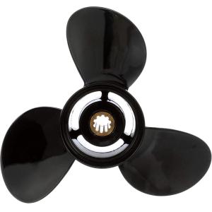 imageQuicksilver Black Diamond 3Blade Aluminum Propeller  For Mercury and MerCruiser Engines25 HP  30 HP Mercury FourStroke 2006  Newer