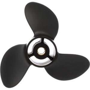 imageQuicksilver Black Diamond 3Blade Aluminum Propeller  For Mercury and MerCruiser Engines4 HP  6 HP Mercury