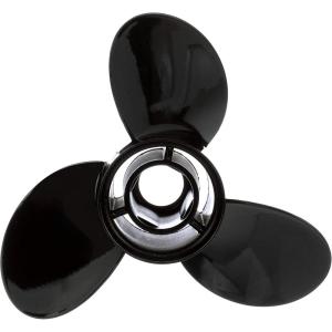 imageQuicksilver Black Diamond 3Blade Aluminum Propeller  For Mercury and MerCruiser Engines40 HP  60 HP Standard Mercury
