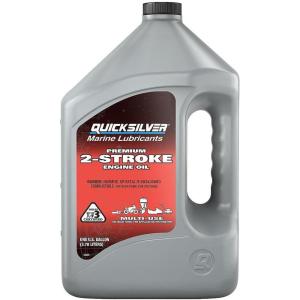 imageQuicksilver Premium 2Stroke Engine Oil  Outboards PWCs Snowmobiles and Motorcycles  1 GallonGallon
