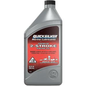 imageQuicksilver Premium 2Stroke Engine Oil  Outboards PWCs Snowmobiles and Motorcycles  1 GallonQuart