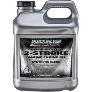 imageQuicksilver Premium Plus 2Stroke Synthetic Blend Marine Engine Oil 32oz25 Gallon