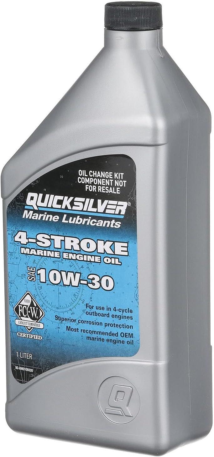 imageQuicksilver 10W30 Oil Change Kit for 4Stroke 75hp 90hp and 115hp Mercury 21L Outboards