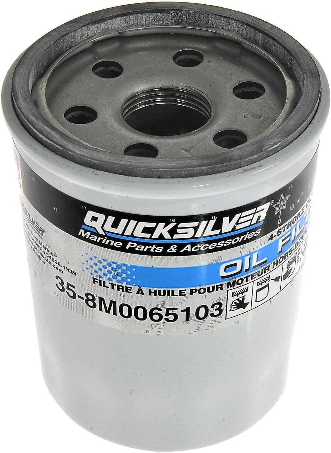 imageQuicksilver 10W30 Oil Change Kit for 4Stroke 75hp 90hp and 115hp Mercury 21L Outboards