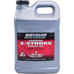 imageQuicksilver Premium 2Stroke Engine Oil Outboards PWCs Snowmobiles and Motorcycles  25 GallonPremium