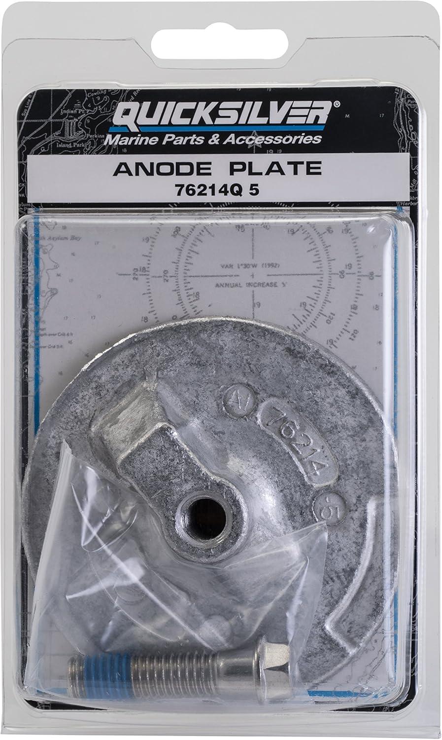 imageQuicksilver 76214Q5 Aluminum Anode Plate for Mercury Mariner Force and MerCruiser Antiventilation Plate