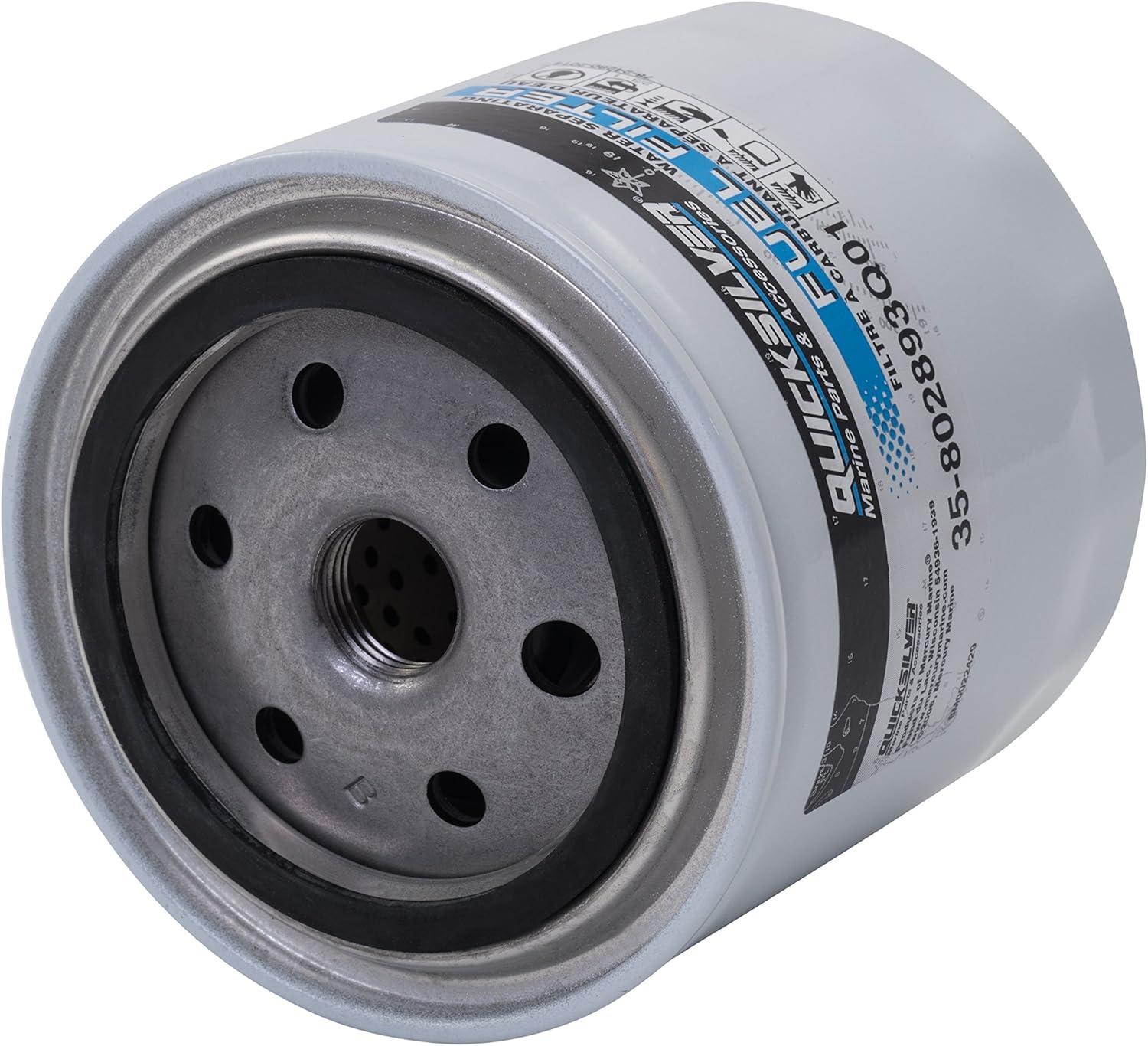 imageQuicksilver 802893Q01 Water Separating Fuel Filter for Mercury and Mariner Outboards and MerCruiser Sterndrive and Inboard Engines