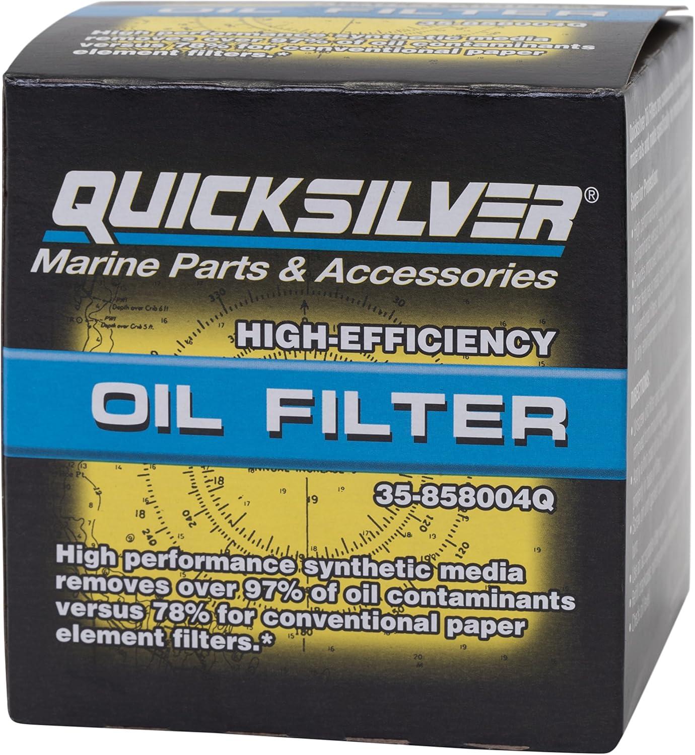imageQuicksilver 858004Q High Performance Oil Filter for MerCruiser Sterndrive and Inboards Engines