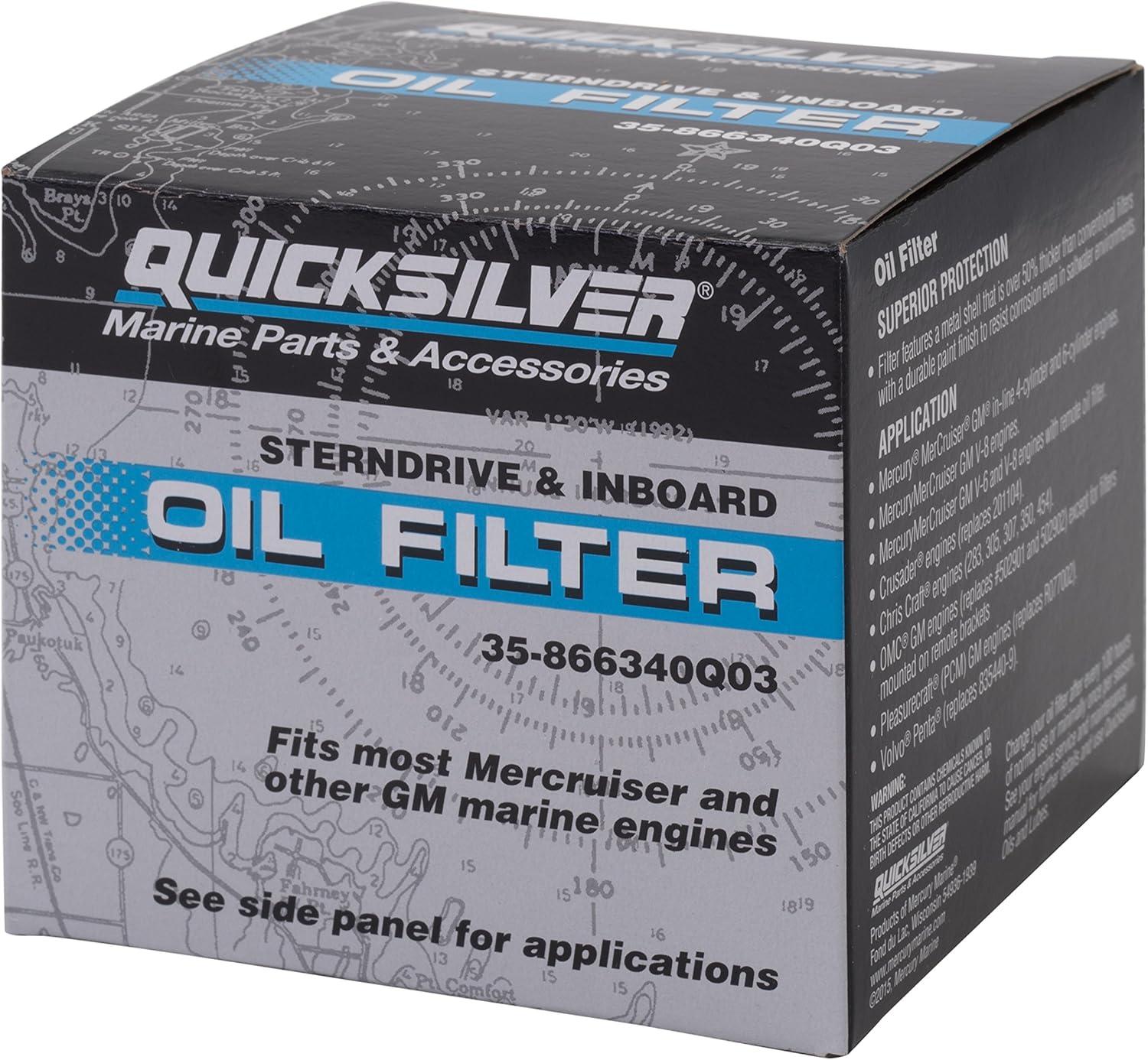 imageQuicksilver 866340Q03 Oil Filter for MerCruiser Sterndrive and Inboard EnginesUnspecified