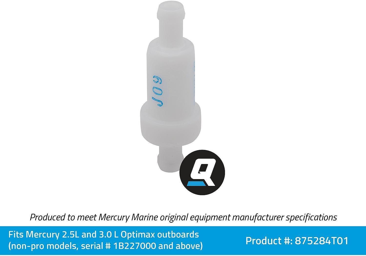 imageQuicksilver 875284T01 Inline Oil Filter for Select Mercury 25L and 30L OptiMax Outboards NonPro ModelsUnspecified