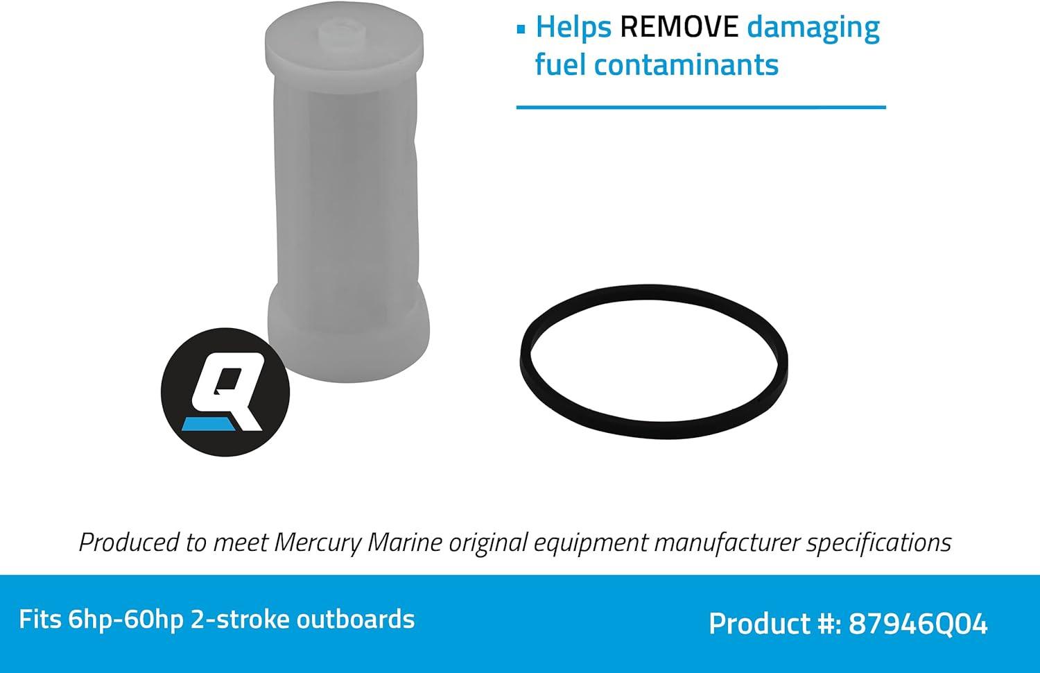 imageQuicksilver 87946Q04 Inline Fuel Filter Element for Select Mercury 660hp 2Stroke Outboards