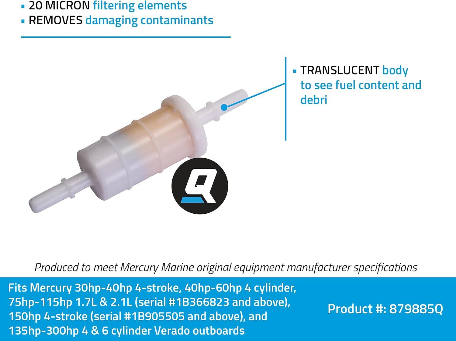 imageQuicksilver 879885Q Inline Fuel Filter for Mercury and Mariner OutboardsUnspecified