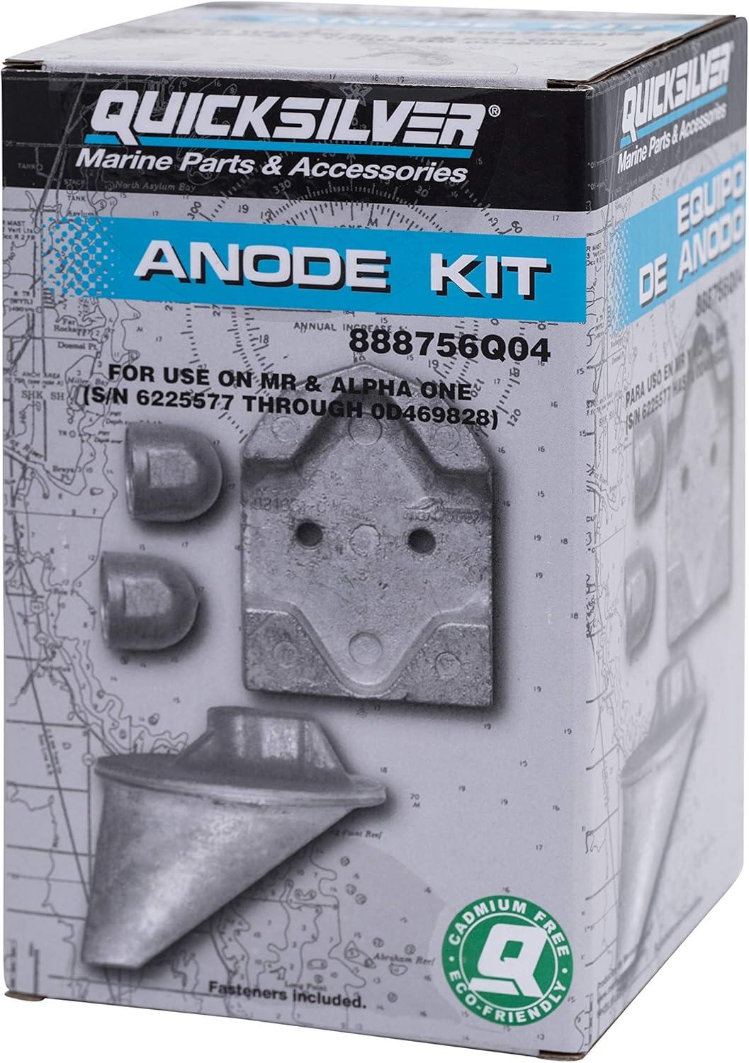 imageQuicksilver 888756Q04 Aluminum Anode Kit for MerCruiser MR and Alpha One Drives