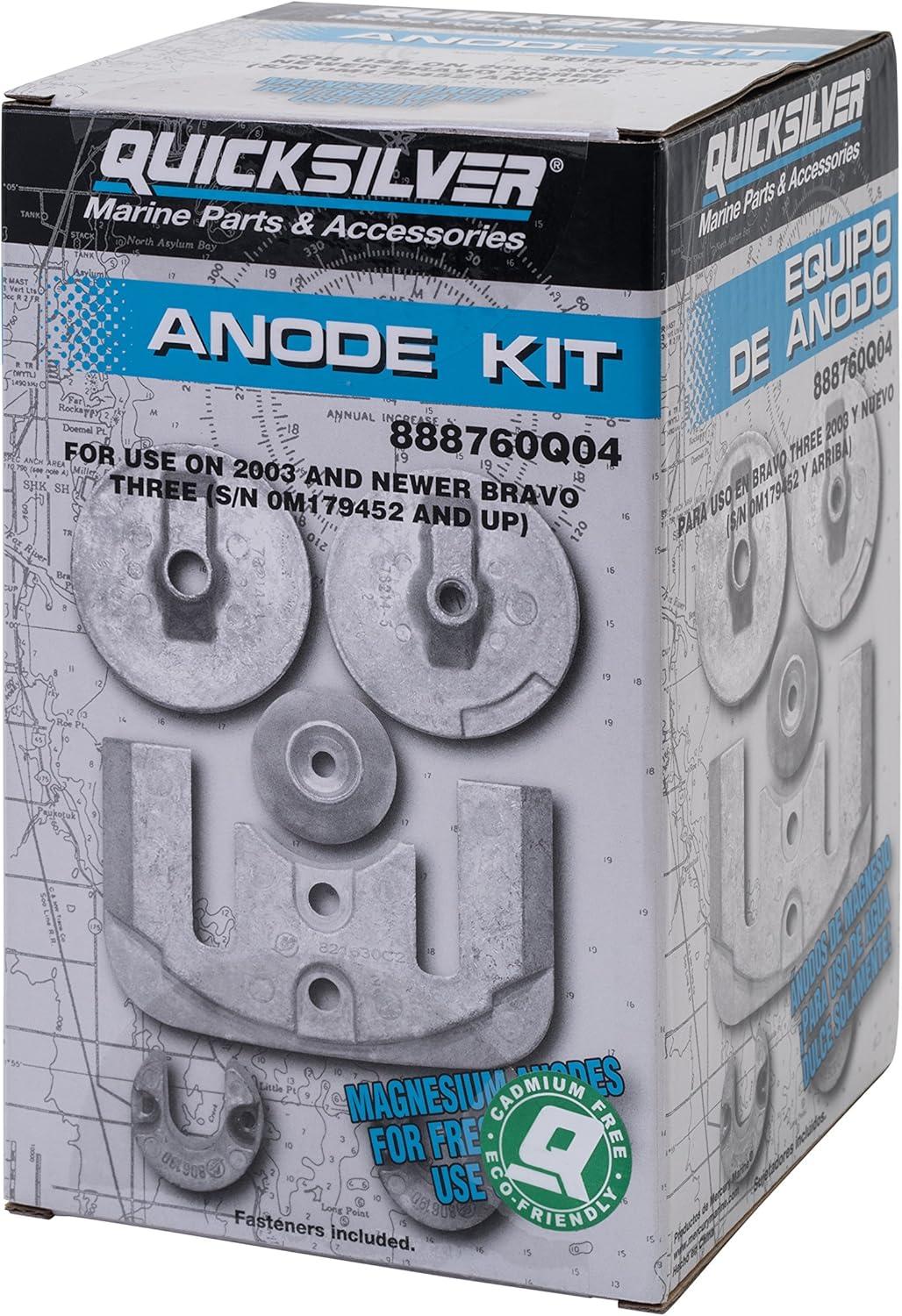 imageQuicksilver 888760Q04 Magnesium Anode Kit for MerCruiser Bravo III Drives