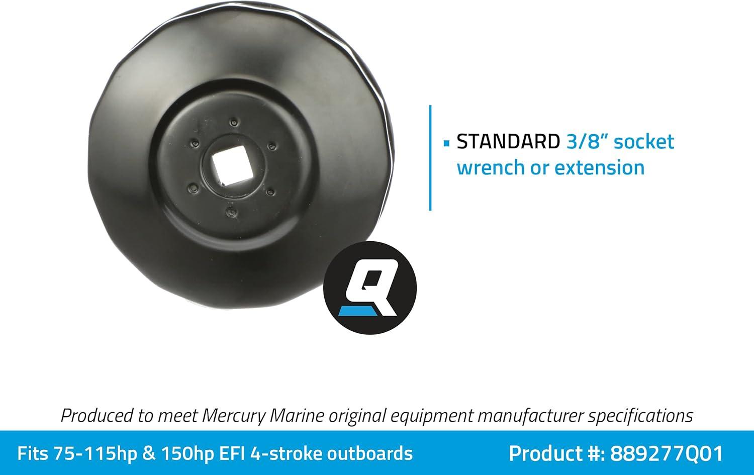 imageQuicksilver 889277Q01 Oil Filter Installation or Removal Wrench Steel